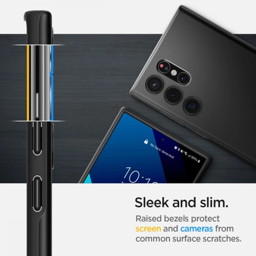 Kup Etui Spigen Thin Fit Samsung Galaxy S22 Ultra Black - SPN2082BLK - {ean13} - Sklep Home Screen