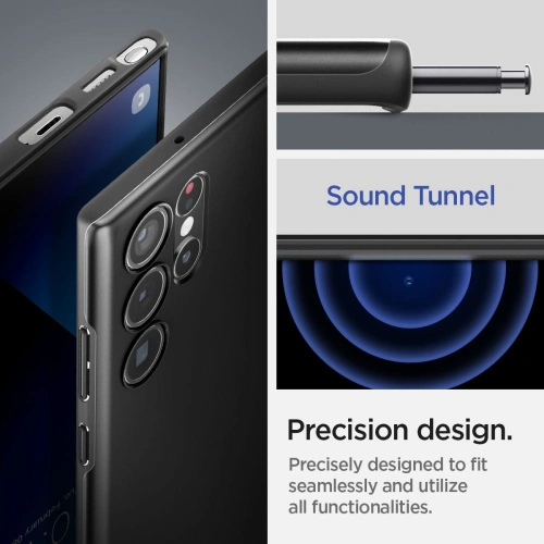 Kup Etui Spigen Thin Fit Samsung Galaxy S22 Ultra Black - SPN2082BLK - {ean13} - Sklep Home Screen