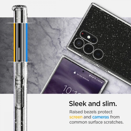 Kup Etui Spigen Liquid Crystal Samsung Galaxy S22 Ultra Glitter Crystal - SPN2087GLT - {ean13} - Sklep Home Screen