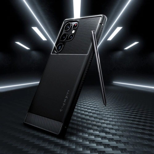 Buy Spigen Rugged Armor Samsung Galaxy S22 Ultra Matte Black - SPN2090BLK - {ean13} - Home Screen Store Europe