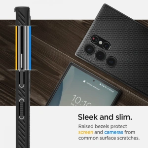 Kup Etui Spigen Liquid Air Samsung Galaxy S22 Ultra Matt Fekete - SPN2093BLK - {ean13} - Sklep Home Screen