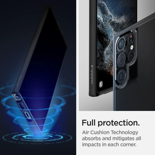 Kup Case Spigen Ultra Hybrid Samsung Galaxy S22 Ultra Matt Schwarz - SPN2097BLK - {ean13} - Sklep Home Screen
