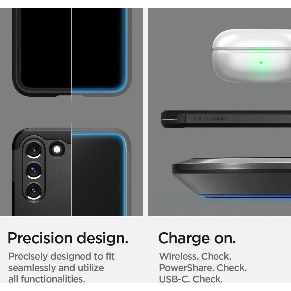 homescreen.pl - Etui Spigen Tough Armor Samsung Galaxy S22+ Plus Black