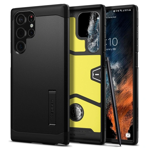 Kup Case Spigen Tough Armor Samsung Galaxy S22 Ultra Schwarz - SPN2100BLK - {ean13} - Sklep Home Screen
