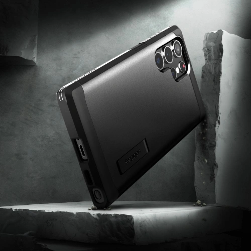 Kup Case Spigen Tough Armor Samsung Galaxy S22 Ultra Schwarz - SPN2100BLK - {ean13} - Sklep Home Screen