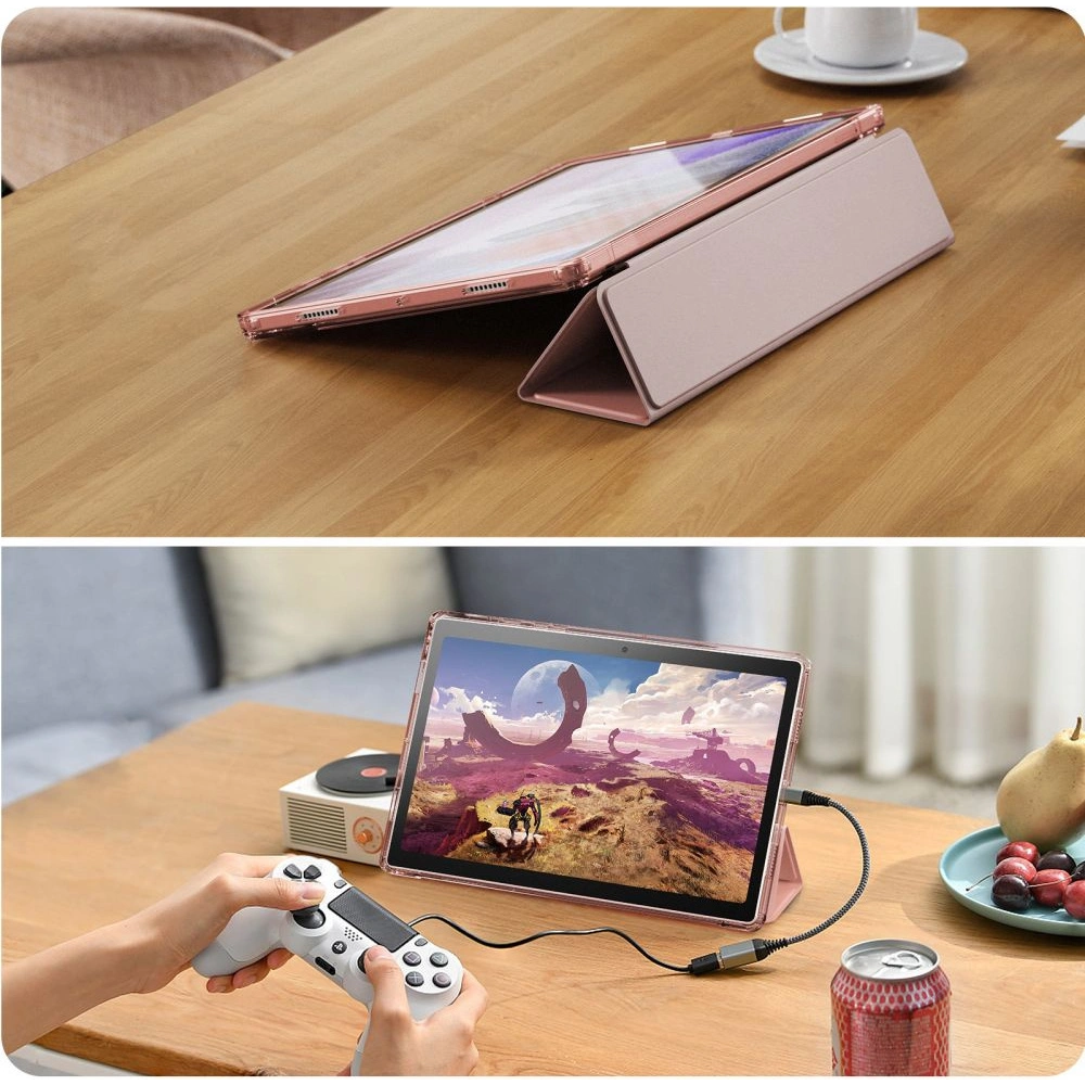 Etui Infiland Rugged Crystal Samsung Galaxy Tab A8 10.5 Rose Gold