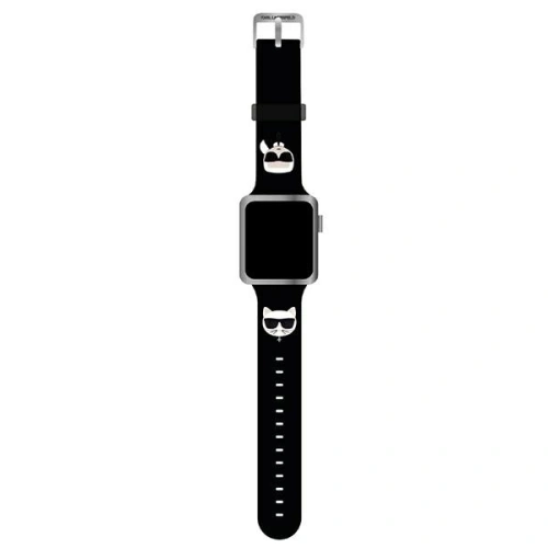 Kup Pasek Karl Lagerfeld KLAWLSLCKK Apple Watch 4/5/6/7/SE/8/9/Ultra 44/45/49mm fekete/szíj Szilikon Karl & Choupette Heads - KLD807BLK - {ean13} - Sklep Home Screen