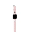 Pasek Karl Lagerfeld KLAWLSLCKP Apple Watch 4/5/6/7/SE/8/9/Ultra 44/45/49mm rózsaszín/pink szíj Szilikon Karl & Choupette Fejek