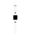 Pasek Karl Lagerfeld KLAWLSLCKW Apple Watch 4/5/6/7/SE/8/9/Ultra 44/45/49mm fehér/színes szíj Szilikon Karl & Choupette Heads