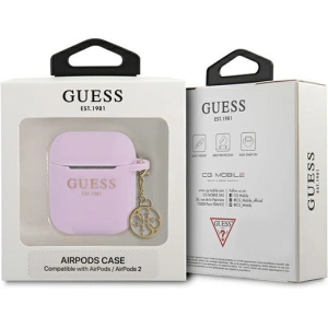 Kup Etui Guess GUA2LSC4EU pentru Apple AirPods, violet/purple Charm Collection 4G - GUE1572PRP - {ean13} - Sklep Home Screen