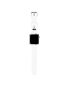 Pásek Karl Lagerfeld KLAWLSLKW Apple Watch 4/5/6/7/SE/8/9/Ultra 44/45/49mm bílý/white strap silikon Karl Heads