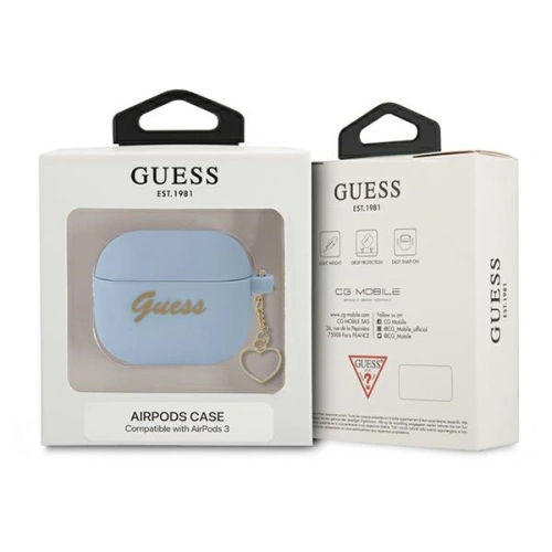 Kup Case Guess GUA3LSCHSB Apple AirPods 3 Hülle blau/blue Silikon Charm Kollektion - GUE1575BLU - {ean13} - Sklep Home Screen