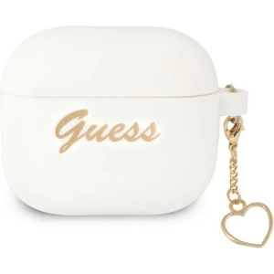 Kup Etui Guess GUA3LSCHSH Apple AirPods 3 cover biały/white Silicone Charm Collection - GUE1576WHT - {ean13} - Sklep Home Screen