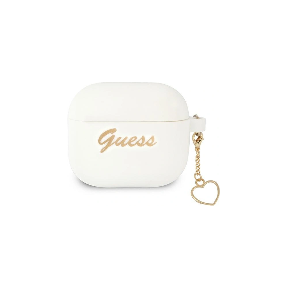 Etui Guess GUA3LSCHSH Apple AirPods 3 cover biały/white Silicone Charm Collection