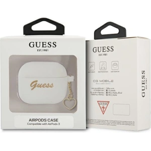 Kup Etui Guess GUA3LSCHSH Apple AirPods 3 cover biały/white Silicone Charm Collection - GUE1576WHT - {ean13} - Sklep Home Screen