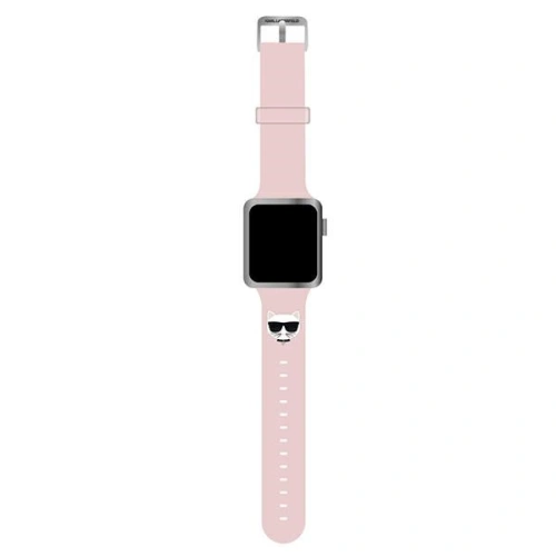 Kup Pasek Karl Lagerfeld KLAWMSLCP Apple Watch 4/5/6/7/SE/8/9/10 40/41/42mm rózsaszín/pink pánt Szilikon Choupette Fejek - KLD819PNK - {ean13} - Sklep Home Screen