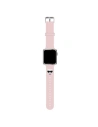 Pasek Karl Lagerfeld KLAWMSLCP Apple Watch 4/5/6/7/SE/8/9/10 40/41/42mm rozie/pink strap Silicon Choupette Heads