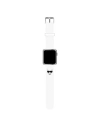 Belt Karl Lagerfeld KLAWMSLCW Apple Watch 4/5/6/7/SE/8/9/10 40/41/42mm white strap Silicone Choupette Heads