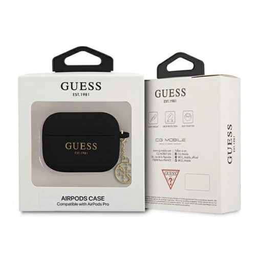 Kup Etui Guess GUAPLSC4EK Apple AirPods Pro cover czarny/black Silicone Charm Collection - GUE1578BLK - {ean13} - Sklep Home Screen