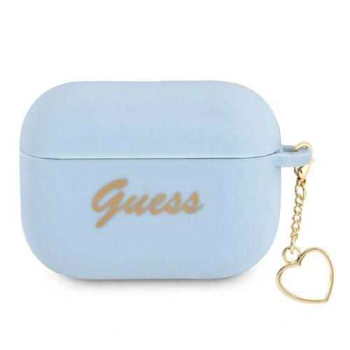 Kup Case Guess GUAPLSCHSB Apple AirPods Pro Hülle blau/schwarz Silikon Charm Kollektion - GUE1580BLU - {ean13} - Sklep Home Screen
