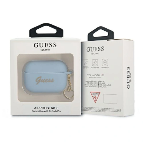 Kup Etui Guess GUAPLSCHSB Apple AirPods Pro cover niebieski/blue Silicone Charm Collection - GUE1580BLU - {ean13} - Sklep Home Screen