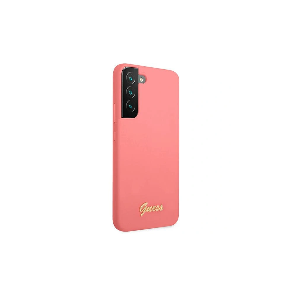 homescreen.pl - Etui Guess GUHCS22MLSLMGFU Samsung Galaxy S22+ Plus fuksja/fuchsia hardcase Silicone Script Metal Logo