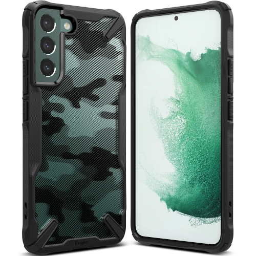 Kup Case Ringke Fusion-X Design Samsung Galaxy S22+ Plus Camo (Moro) Schwarz - RGK1546CAM - {ean13} - Sklep Home Screen