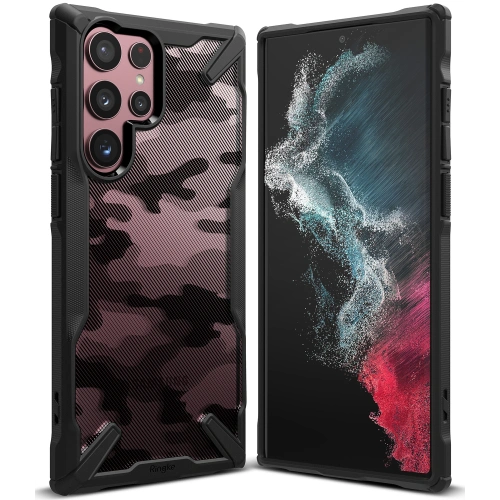 Kup Case Ringke Fusion-X Design Samsung Galaxy S22 Ultra Camo (Moro) Schwarz - RGK1541CAM - {ean13} - Sklep Home Screen