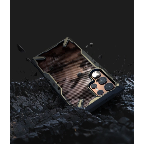 Kup Case Ringke Fusion-X Design Samsung Galaxy S22 Ultra Camo (Moro) Schwarz - RGK1541CAM - {ean13} - Sklep Home Screen