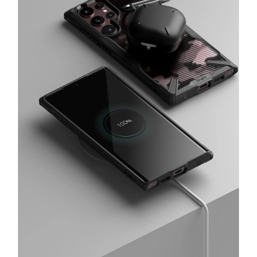Kup Etui Ringke Fusion-X Design Samsung Galaxy S22 Ultra Camo (Moro) Negru - RGK1541CAM - {ean13} - Sklep Home Screen