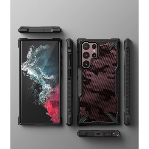 Kup Case Ringke Fusion-X Design Samsung Galaxy S22 Ultra Camo (Moro) Schwarz - RGK1541CAM - {ean13} - Sklep Home Screen