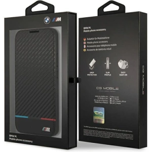 homescreen.pl - Etui BMW BMBKS22MPUCARTCBK Samsung Galaxy S22+ Plus czarny/black bookcase M Collection Triangles
