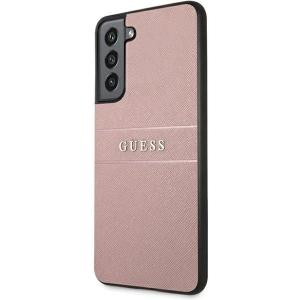 Kup Etui Guess GUHCS21FPSASBPI Samsung Galaxy S21 FE różowy/pink Saffiano Stripe - GUE1582PNK - {ean13} - Sklep Home Screen