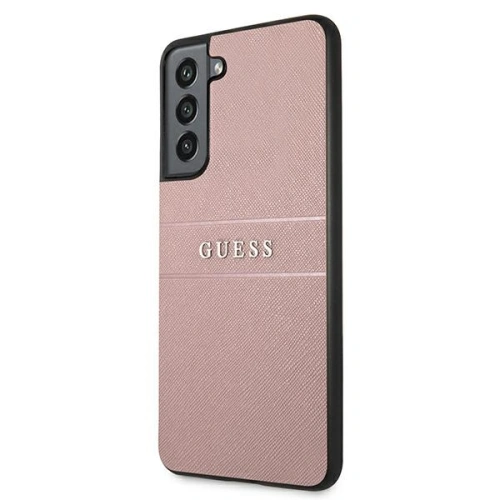 Kup Etui Guess GUHCS21FPSASBPI Samsung Galaxy S21 FE różowy/pink Saffiano Stripe - GUE1582PNK - {ean13} - Sklep Home Screen