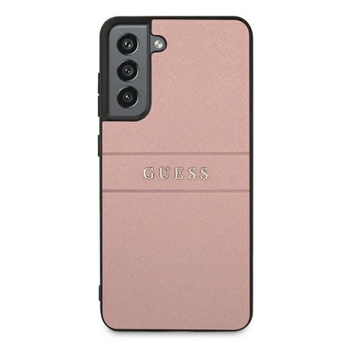Kup Etui Guess GUHCS21FPSASBPI Samsung Galaxy S21 FE różowy/pink Saffiano Stripe - GUE1582PNK - {ean13} - Sklep Home Screen