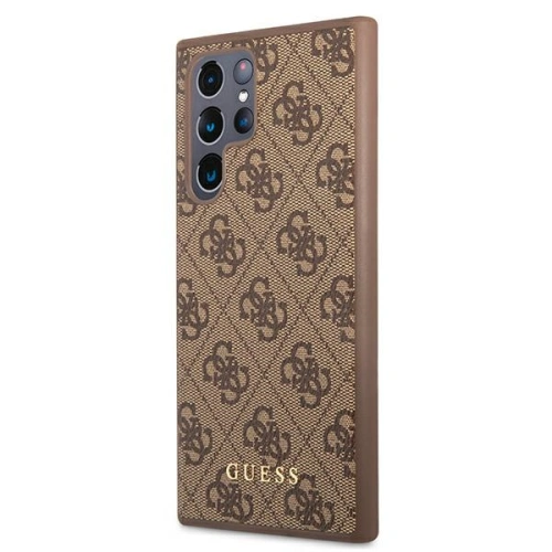 Kup Etui Guess GUHCS22LG4GFBR Samsung Galaxy S22 Ultra brązowy/brown hard case 4G Metal Gold Logo - GUE1583BR - {ean13} - Sklep Home Screen