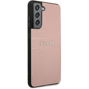 Kup Etui Guess GUHCS21FPSASBPI Samsung Galaxy S21 FE różowy/pink Saffiano Stripe - GUE1582PNK - {ean13} - Sklep Home Screen