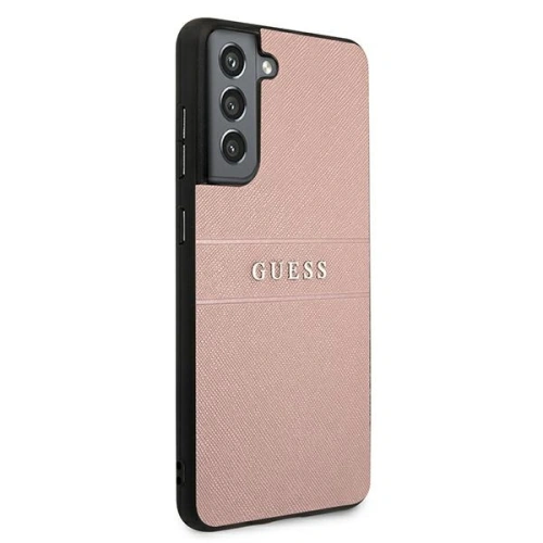 Kup Etui Guess GUHCS21FPSASBPI Samsung Galaxy S21 FE różowy/pink Saffiano Stripe - GUE1582PNK - {ean13} - Sklep Home Screen