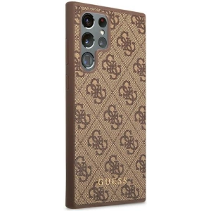 Kup Case Guess GUHCS22LG4GFBR Samsung Galaxy S22 Ultra braun/brown Hartschale 4G Metall Gold-Logo - GUE1583BR - {ean13} - Sklep Home Screen