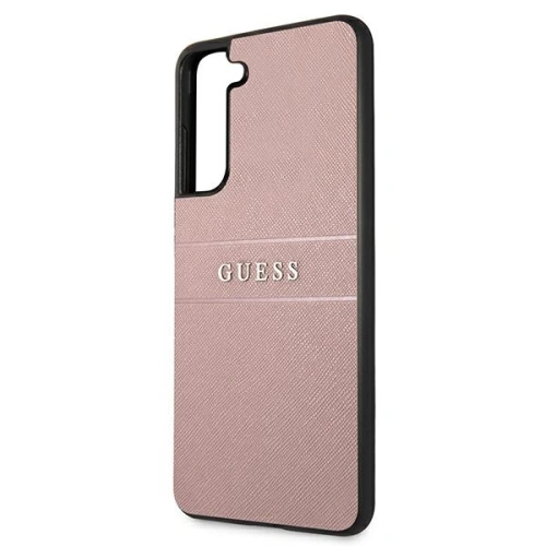 Kup Etui Guess GUHCS21FPSASBPI Samsung Galaxy S21 FE różowy/pink Saffiano Stripe - GUE1582PNK - {ean13} - Sklep Home Screen