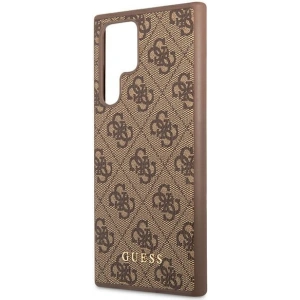 Kup Case Guess GUHCS22LG4GFBR Samsung Galaxy S22 Ultra braun/brown Hartschale 4G Metall Gold-Logo - GUE1583BR - {ean13} - Sklep Home Screen