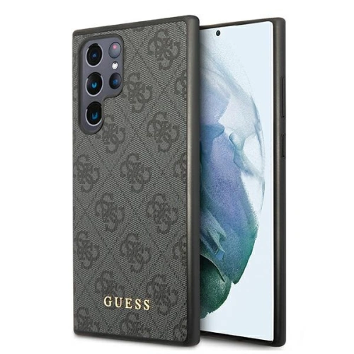 Kup Case Guess GUHCS22LG4GFGR Samsung Galaxy S22 Ultra grau/grey Hartschale 4G Metall Gold Logo - GUE1584GRY - {ean13} - Sklep Home Screen