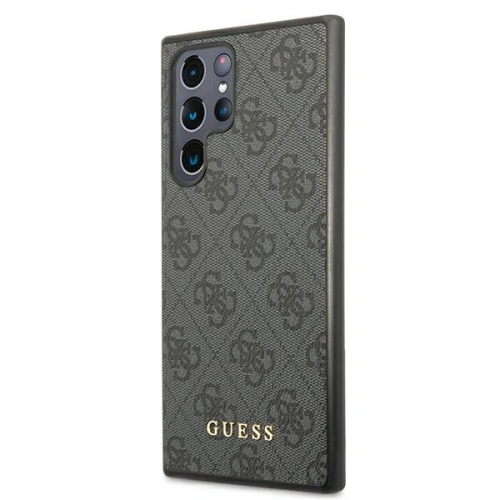 Kup Etui Guess GUHCS22LG4GFGR Samsung Galaxy S22 Ultra szary/grey hard case 4G Metal Gold Logo - GUE1584GRY - {ean13} - Sklep Home Screen