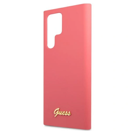 Kup Etui Guess GUHCS22LLSLMGFU Samsung Galaxy S22 Ultra fucsia/hardcase din silicon cu logo metalic - GUE1585FHS - {ean13} - Sklep Home Screen