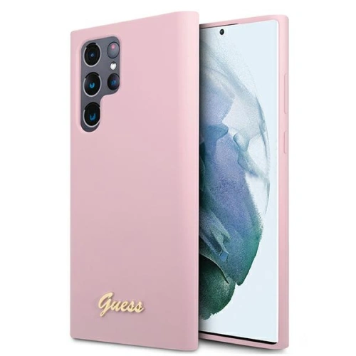Kup Etui Guess GUHCS22LLSLMGLA Samsung Galaxy S22 Ultra levandulová/lavender hardcase silikonový skript metalové logo - GUE1586LAV - {ean13} - Sklep Home Screen