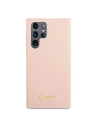 Kup Etui Guess GUHCS22LLSLMGPP Samsung Galaxy S22 Ultra różowy/pink hardcase Silicone Script Metal Logo - GUE1587PNK - {ean13} - Sklep Home Screen