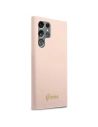 Kup Etui Guess GUHCS22LLSLMGPP Samsung Galaxy S22 Ultra różowy/pink hardcase Silicone Script Metal Logo - GUE1587PNK - {ean13} - Sklep Home Screen