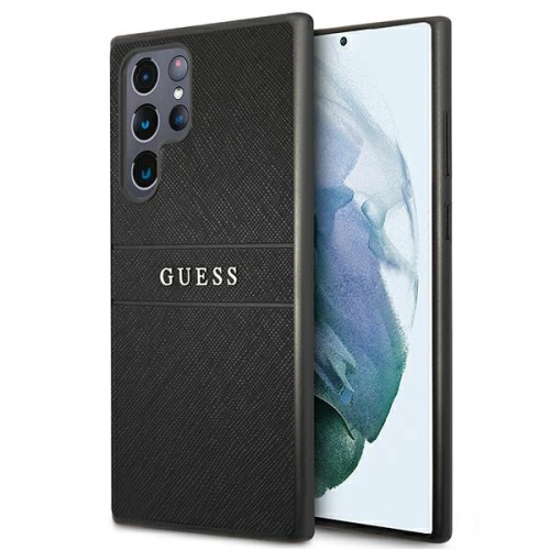 Kup Etui Guess GUHCS22LPSASBBK Samsung Galaxy S22 Ultra czarny/black Saffiano Stripe - GUE1588BLK - {ean13} - Sklep Home Screen
