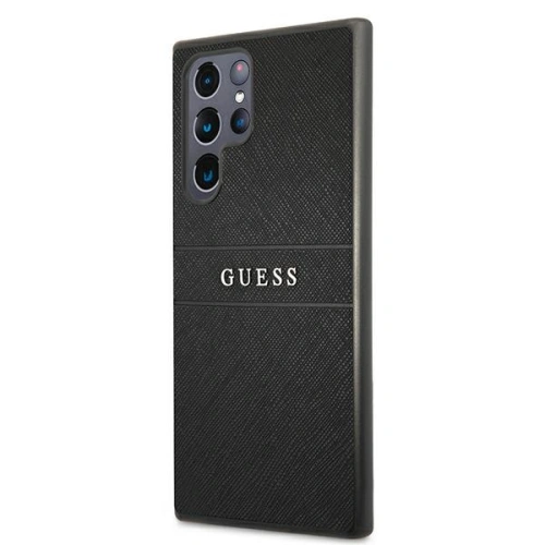 Kup Etui Guess GUHCS22LPSASBBK Samsung Galaxy S22 Ultra czarny/black Saffiano Stripe - GUE1588BLK - {ean13} - Sklep Home Screen