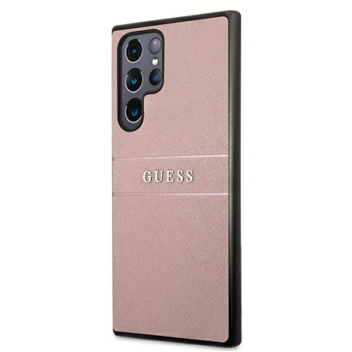 Kup Etui Guess GUHCS22LPSASBPI Samsung Galaxy S22 Ultra różowy/pink Saffiano Stripe - GUE1589PNK - {ean13} - Sklep Home Screen